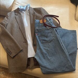 French Connection Baby Blue Turtleneck Sweater